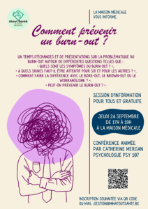 Conférence « Comment prévenir du Burn out »?